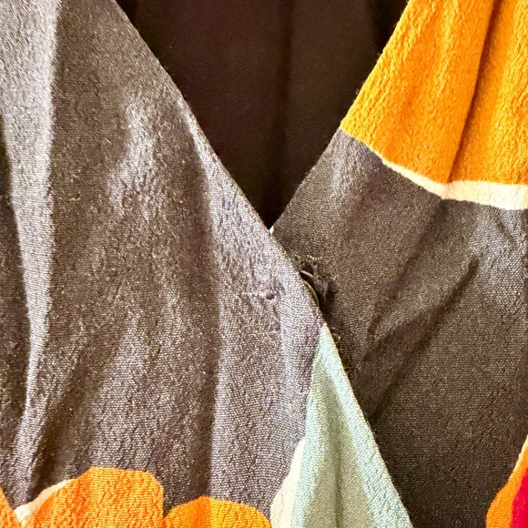 Sezane Amber Wrap Dress in Flower Ink - Picture 3 of 6